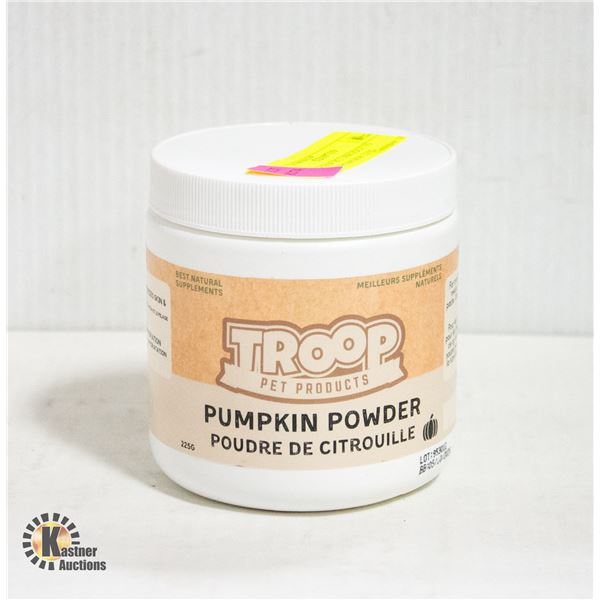 NEW TROOP PET PRODUCTS PUMPKIN POWDER 225G