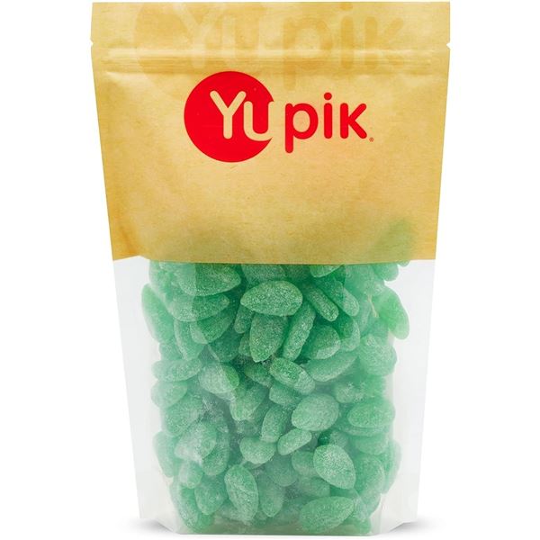 NEW 1KG BAG OF YUPIK SPEARMINT JELLY LEAVES