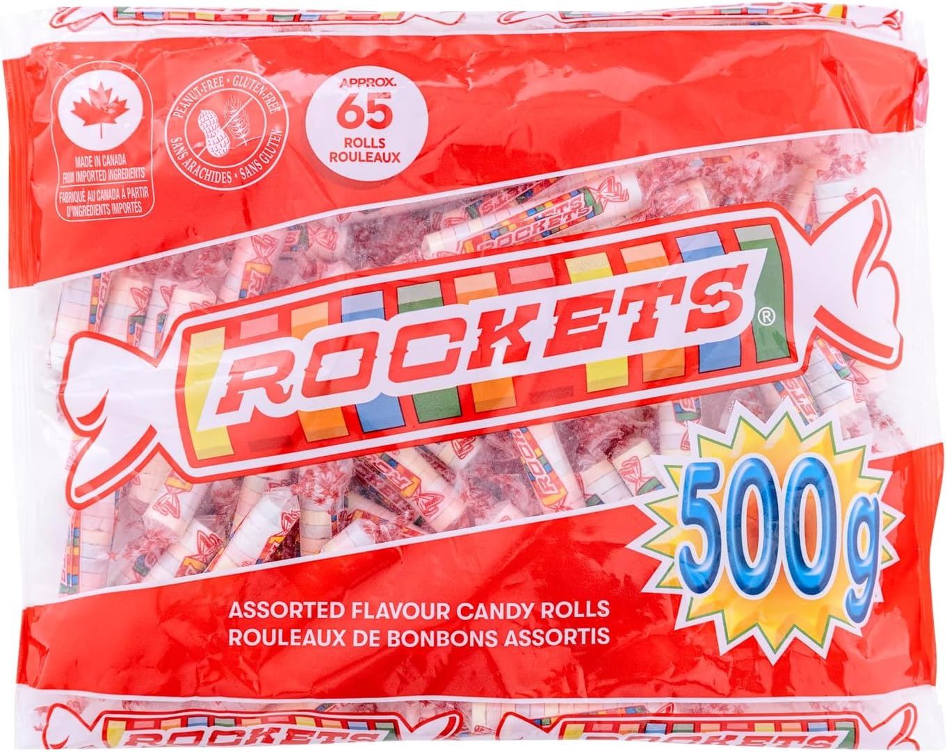 Mint Candy Rockets NEW 500G BAG OF ROCKETS ASSORTED FLAVOR CANDY