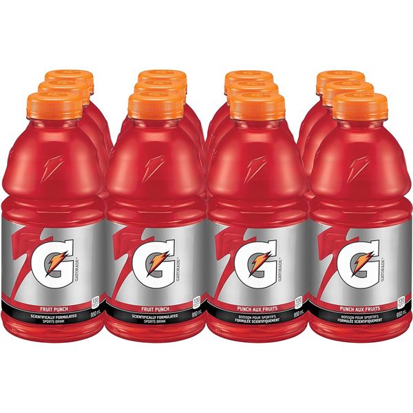 NEW PACK OF 12 GATORADE G2 FRUIT PUNCH SPORTS