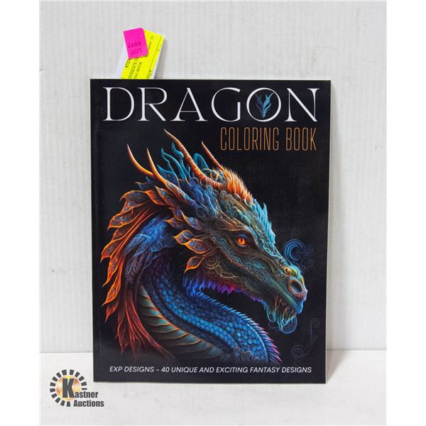 NEW PAPERBACK DRAGON COLOURING BOOK