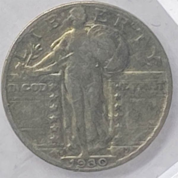 1930 USA STANDING LIBERTY SILVER 25 CENT COIN