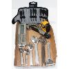 Image 1 :  6 CRESCENT WRENCHES, PIPE CUTTER, & 1 TAPE MEASURING & 30 PC SCREWDRIVER BIT SET (COMPLETE).