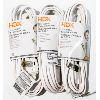 Image 1 : 3PK 12FT INDOOR EXTENSION CORD