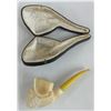 Image 1 : Vintage Seaman Carved Meerschaum Pipe - with case