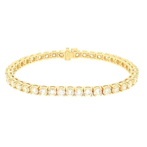 12.34 ctw Diamond Tennis Bracelet - 14KT Yellow Gold