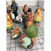 Image 3 : LOT OF ROOSTER FIGURINES AND TABLE RUNNER