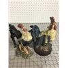 Image 2 : LOT OF ROOSTER FIGURINES