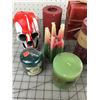 Image 5 : LOT OF CANDLES AND HOLDERS