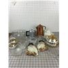Image 1 : MISC LOT GLASS TEA POTS CREAMERS NABOB JAR ETC