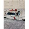 Image 6 : VINTAGE BANDAI LINCOLN CONTINENTAL TIN TOY FRICTION CAR AMBULANCE