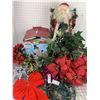 Image 1 : LOT OF CHRISTMAS RELATED 8FT INFLATABLE SNOWMAN FLOWERS ETC