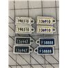 Image 1 : VINTAGE WAR AMPS LICENCE PLATE KEY TAGS PAIRS 59 60 61 62
