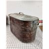 Image 1 : ANTIQUE COPPER BOILER GALVANIZED LID