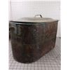 Image 2 : ANTIQUE COPPER BOILER GALVANIZED LID