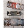 Image 2 : LOT OF 3 ANTIQUE LONDONTOY TRUCKS TRAIN TOYS