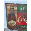 Image 2 : ANTIQUE COCA-COLA SIGN STRAIGHT SIDED BOTTLE MADE BY CHAS W. SHONK CO. 27 1/2" 19 1/"