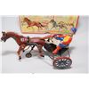 Image 3 : Antique Arabian windup chariot horse toy - Germany