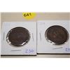 Image 1 : 1854 & 1857 Upper Canada coins