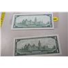 Image 2 : 1967 $1 Canada Bank Note x2