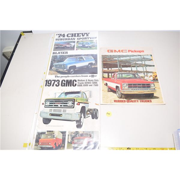 1970's GMC & Chevrolet catalog lot Schmalz Auctions
