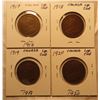 Image 2 : Lot of 4 Canada Large Cents 1917-1920