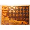 Image 1 : Lincoln Memorial Complete Copper Penny 1959-1982 Year Set