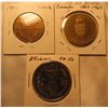 Image 2 : Lot of 3 Medallions:  1905-1955 Alberta Jubilee, 1867-1967 Canada Confederation, 1976 'Fabulous Fift