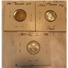 Image 2 : Lot of 3 Canada silver 10 cent -1961, 1962 and 1964