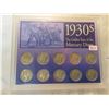 Image 1 : USA silver 10-coin set : 1930's the golden years of the mercury dime