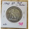 Image 1 : 1943 USA Silver Half Dollar