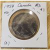 Image 2 : 1958 Canada Silver $1 (2.)