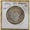 Image 2 : 1891s USA morgan silver $1