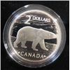 Image 2 : 2004 Canada Ltd. Ed. Sterling Silver $2 Polar Bear Coin and Stamps Set in wood case, COA