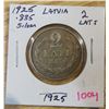 Image 1 : 1925 Latvia Silver 2 Lati