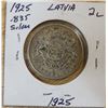 Image 2 : 1925 Latvia Silver 2 Lati