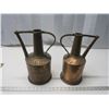 Image 1 : 2 Vintage Brass jugs