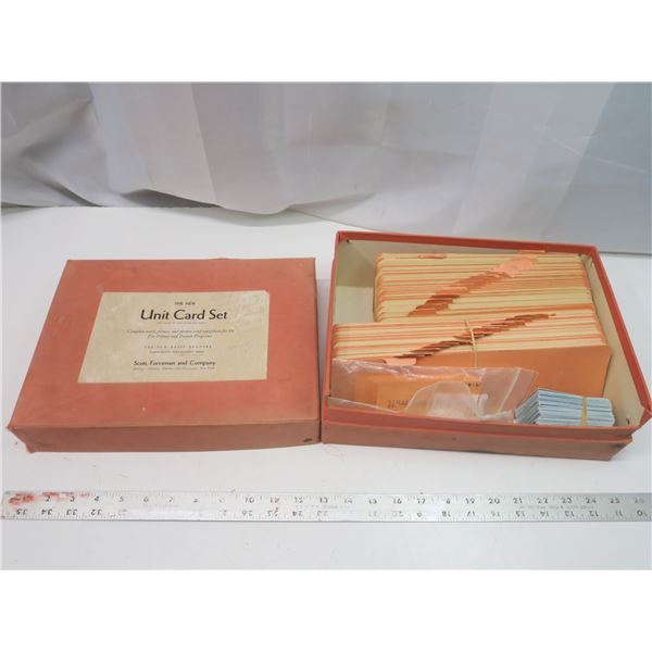 Vintage unit card set - learning cue cards