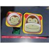 Image 2 : 1 kids plate ( skip hop zpp) melamine, 1 kids bowl ( skip hop zoo) melamine and 1 green small cow be