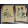 Image 1 : Pair of Asian vintage prints framed 11"x16" each
