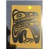 Image 2 : Raven painting ( west coast design on pressed wood) by Wayne? While looking for his family in Saskat