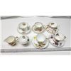 Image 1 : Collection of fine China dishes - cream/sugar, teacups and saucers.