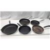 Image 2 : 5 frying pans - 2 are cast iron