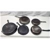 Image 8 : 5 frying pans - 2 are cast iron