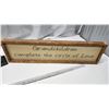 Image 2 : "Grandchildren" wooden sign (24.5"W) & Family picture frame (25"W)