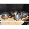 Image 1 : set of stainless steel pots