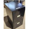 Image 2 : 2 drawer, black filing cabinet - 15"W x 29"H x 18"D