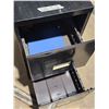 Image 3 : 2 drawer, black filing cabinet - 15"W x 29"H x 18"D