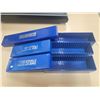Image 1 : 3 blue plastic coin holders