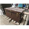 Image 2 : 36x18x19" tall antique chest with contents